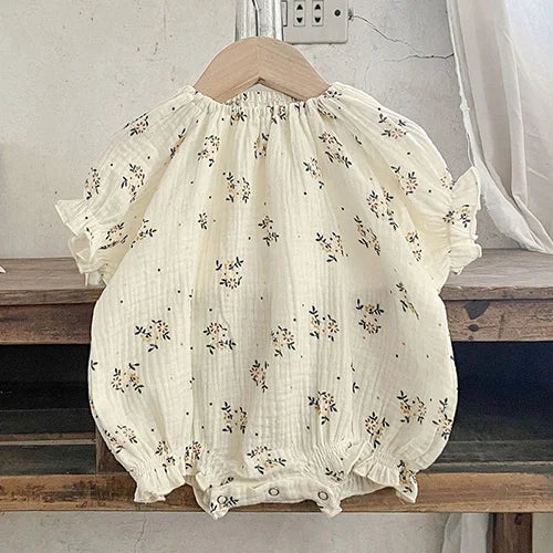 Korean Style Children Clothing Set Short Sleeved Cotton Printed T-Shirt+ Shorts Newborn Baby Girls Clothing Suit For Summer