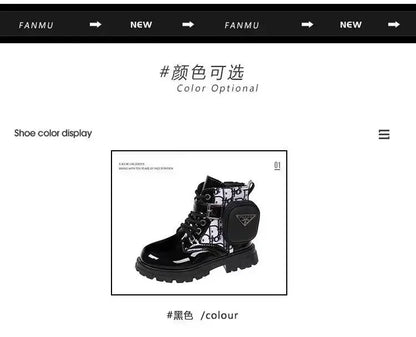 Spring and Autumn Girls Kids Shoes Ankle Boots Fashion British Style Single Boot Soft Sole Versatile Children's  Leather Shoes