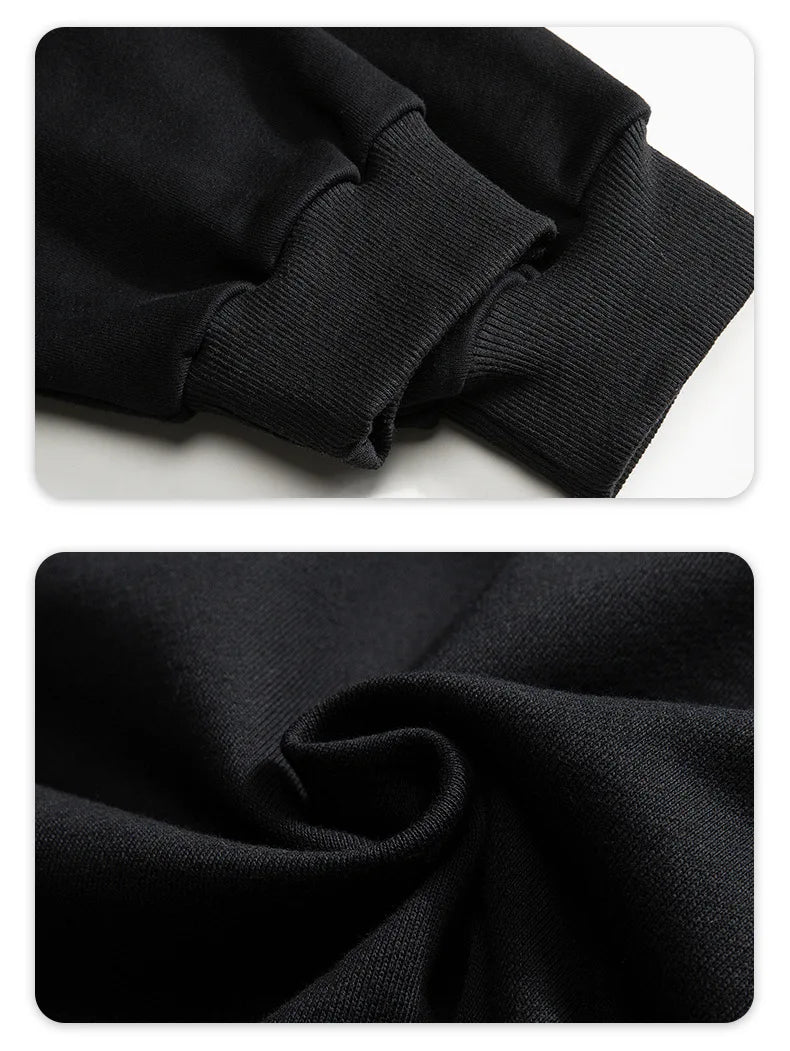 New Fashion Loose Hoodies For Men Spring and Autumn Casual Hooded Sweatshirt Men's Simple Tops Solid Color Thick Clothing Male