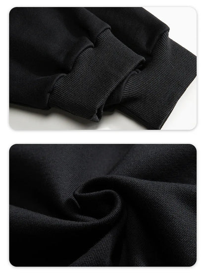 New Fashion Loose Hoodies For Men Spring and Autumn Casual Hooded Sweatshirt Men's Simple Tops Solid Color Thick Clothing Male