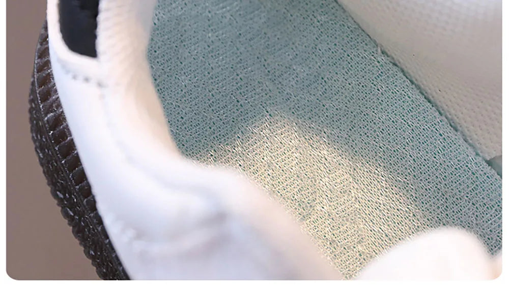 PU Leather Sport Shoes For Children Soft-soled Waterproof Girl's Sneakers Ergonomics Anti-slippery Toddler Shoes For Kids