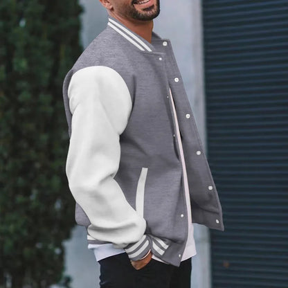 2025 New Loose Trendy Brand Baseball Jersey  Men Fashion Bomber Jacket Men's Casual Plus Size Tops Street Men's overcoat