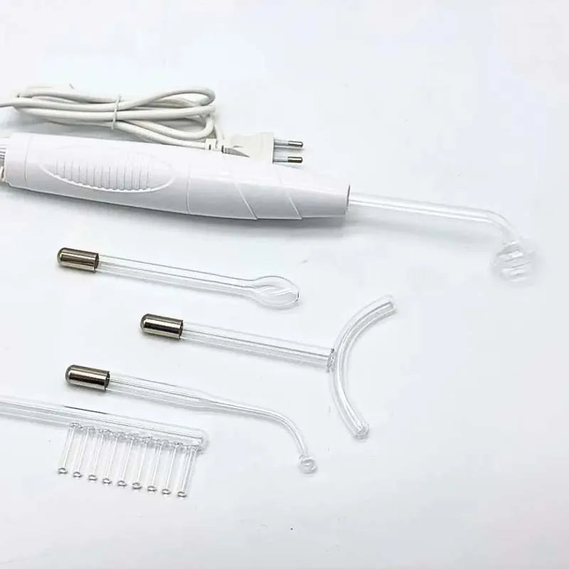 Beauty 5 in 1 High Frequency Electrode Wand Electrotherapy Glass Tube Home Spa Beauty Device Facial Therapy Wand
