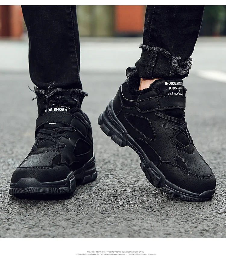 Boots For Kids Girls Boys Children's Winter Tooling Cotton Boot Casual Kids Shoe Trendy All-match Hard-wearing Fashion Anti-wear