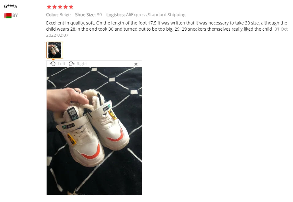 Autumn Winter Girl Children Sport Shoes Breathable Plush Warm Boys Sneakers Boots Soft Light WIth Fur Outdoor Kids Running Shoes