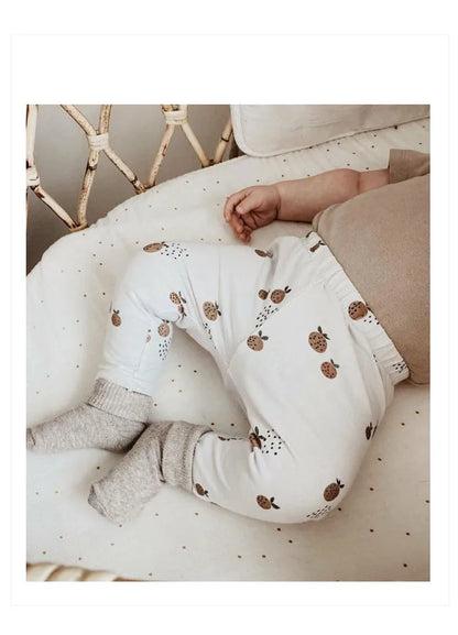 0-3T Newborn Kid Baby Boys Girls Clothes Print Cotton Pant Cute Sweet Bottoms Baby Trousers Lovely Home wear Leggings Outfit