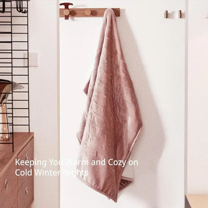 Heated Blanket Electric Throw 50''X60''-Soft Silky Plush Electric Blanket with 4 Heating Level & 3 Hour Auto Off Heating Blanket