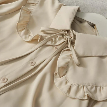 Women Sweet Shirts Cute Tops Peter Pan Collar S-3XL Loose Fashion Temper Minimalist Lolita French Elegant Clothes Trendy 5-Color