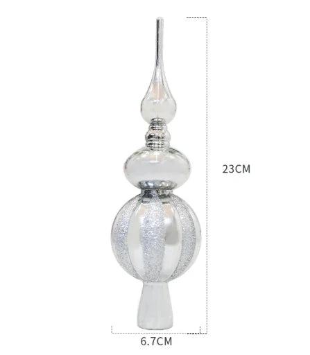 Christmas Tree Decorations, Shiny Christmas Tree Top Ornaments Xmas Tree Decoration For Festive Party Decor Anti-slip