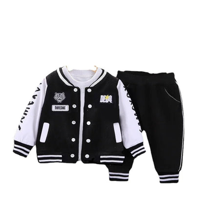 2025 New Kids Baseball Clothing Sets Boys Girls Casual Sports Suit Coat Pant 2Pcs Spring Autumn Thin Baby Tracksuit Outfits 1-4Y