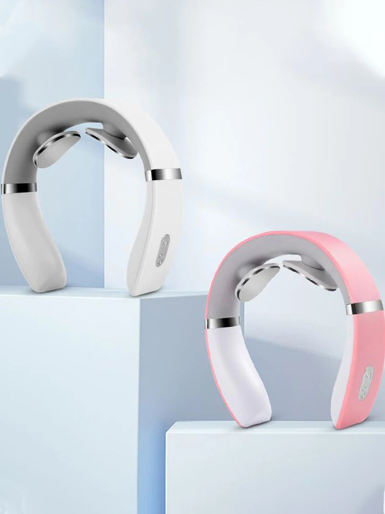 New Smart Neck Shoulder Muscle Massager Electric Heat Relaxation You Body Anytime USB Charging White