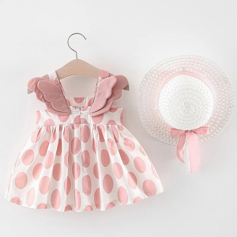 2025 Girls Cute Summer Sleeveless Dress Girl 2Pieces Sets Short Pants + Dress Set Stripe Patten for Baby 6-24M