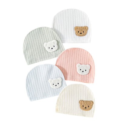 Breathable Newborn Bear Jumpsuit Hospital Hat Spring Outfit Long Sleeves Bodysuits for Baby Girls Boys Unisex Coveralls A2UB