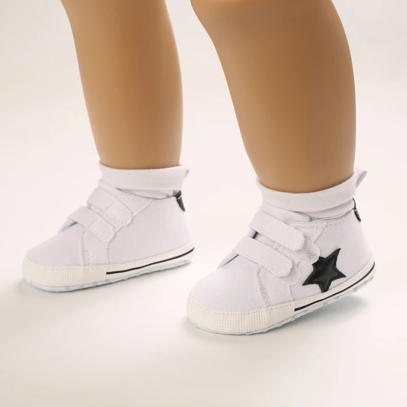 Hot Selling Baby Shoes Classic Soft Sole Shoes Newborn Casual Fashion Sports Shoes Infant Toddler  Solid Color Strips Crib Shoes