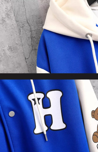 New Men's Hooded Pockets Cargo Jacket Men's Clothing Spring Autumn  Japanese Fashion Loose Male Coat Hooded Baseball Jersey New