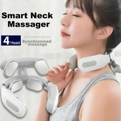 Portable Smart Neck & Shoulder Massager - USB Rechargeable, Lithium Battery, Ideal Gift For Men & Women