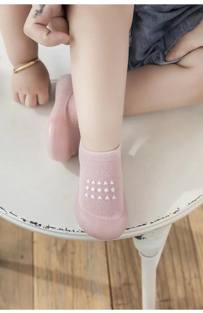 Summer New Combed Cotton Anti slip and Breathable Children's Soft Sole Shoes Baby Walking Shoes Mesh Faced Baby Floor Socks