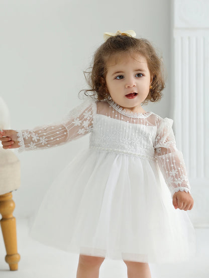 Baby Christening Stuff Dress Baby Dress Girls Party Birthday Wedding Princess White Dresses for Woman