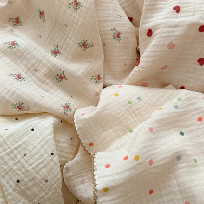 Newborn Baby Blanket For Boys Girls Baby Swaddle Wrap Floral Infant Receiving Blanket Bedding Crib Quilt Baby Stuff 100cm