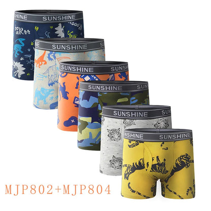 6 Pcs Baby Toddler Boys' Underwear,  100% Cotton Kids Underwear, Little Boys Briefs Soft Dinosaur Boxer Briefs