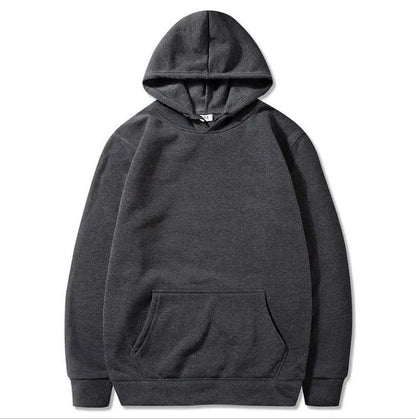 New Fashion Loose Hoodies For Men Spring and Autumn Casual Hooded Sweatshirt Men's Simple Tops Solid Color Thick Clothing Male