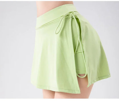 2025 Women Side Slit Sports Skirts Badminton Tennis Workout Skirt Golf Running Skirt Quick Drying Yoga Fitness Skirt Shorts