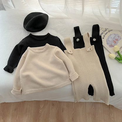 Baby Boys Girls Knitted Pants Children Casual Fashion Jumpsuits Kids Autumn Spring Trousers 2025 New Infant Clothing 0-3 Years