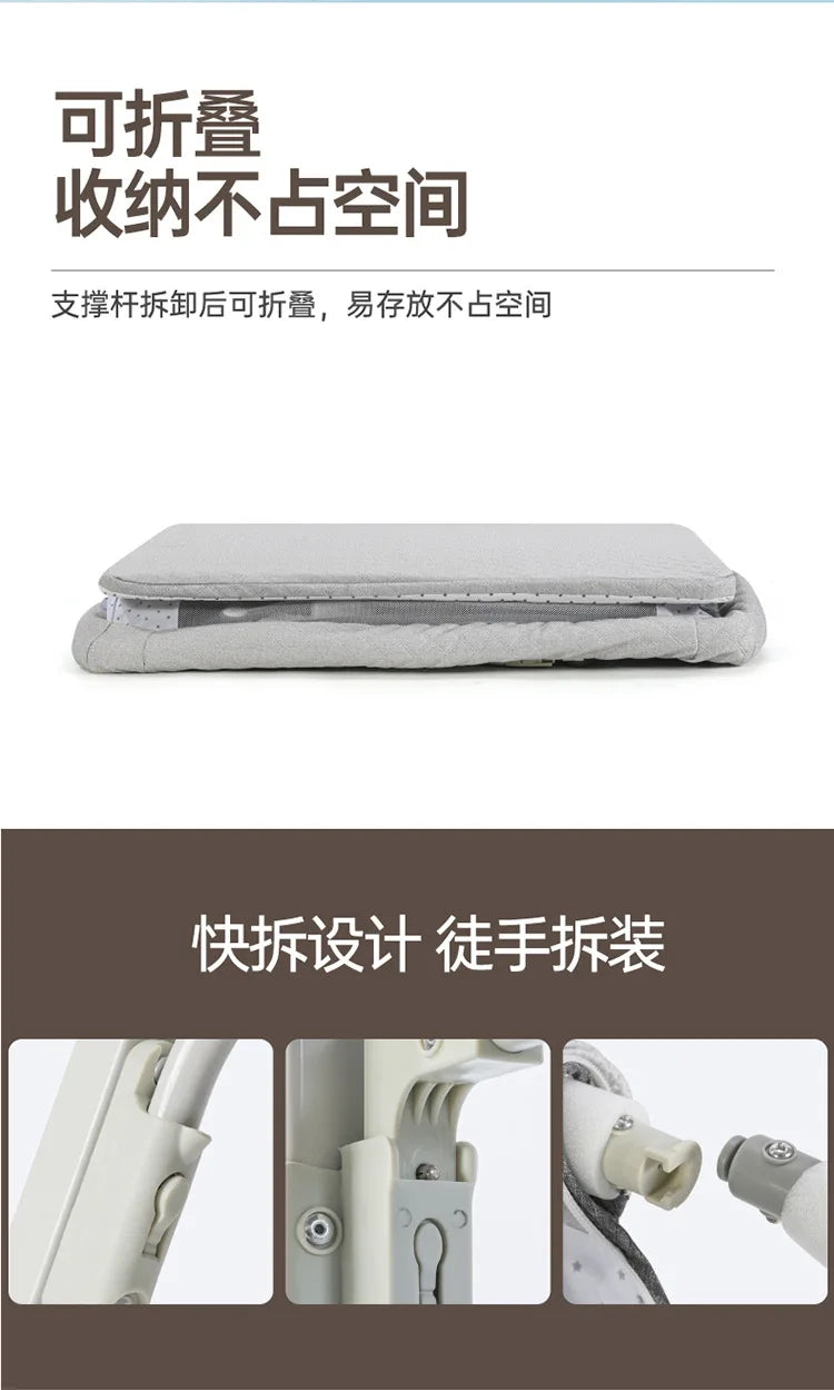 Baby Bed Crib Portable Bassinet Bedside Liftable Cradle Bed Playpen Newborn With Changing Table Storage Bag Mosquito Net
