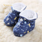 Newborn Baby Shoes for Boys Girls Winter Warm Thicken Plush Toddler Shoes Soft Sole Kids Short Booties Infant First Walker