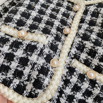 Autumn Winter Korean Style Newborn Baby Girls Clothing Set Long Sleeved Plaid Cardigan Coat+ Shorts 0-3Yrs Children Clothes Suit