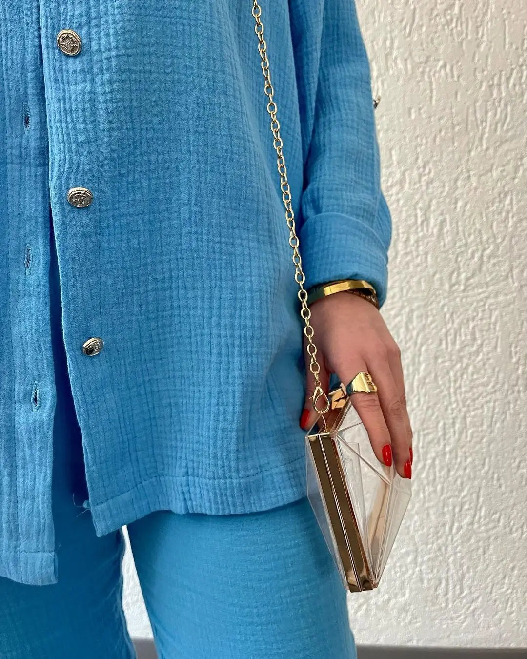 Summer outfits for women 2025 New Loose Button Long Sleeve Shirt and Cropped Pants Casual Sports Summer women's suit Pants Set