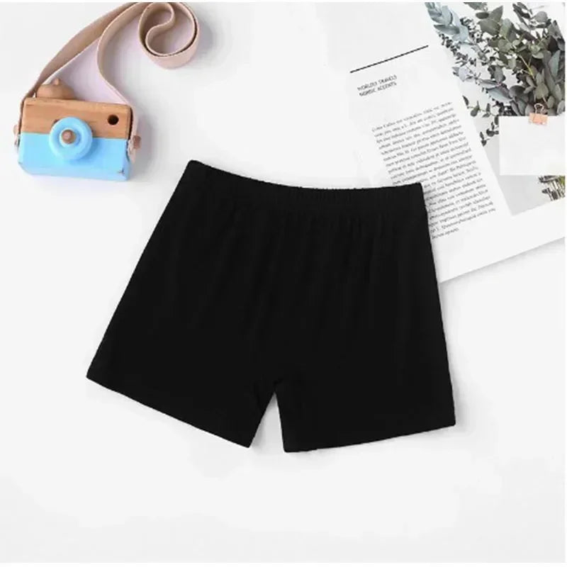 Summer Girls' Safety Shorts Soft Modal Candy Color Solid Color Kids' Leggings Casual Comfortable Underwear Girls Aged 3-12