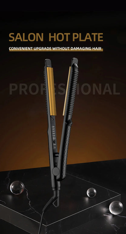 Hair Curler Iron Electric Corrugated Plate Hair Curling Iron Curls Volume Styling Tools