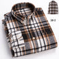 New in shirt plus size 7xl100%cotton long-sleeve shirts for men slim fit casual plain shirt soft kerokan designer plaid clothing
