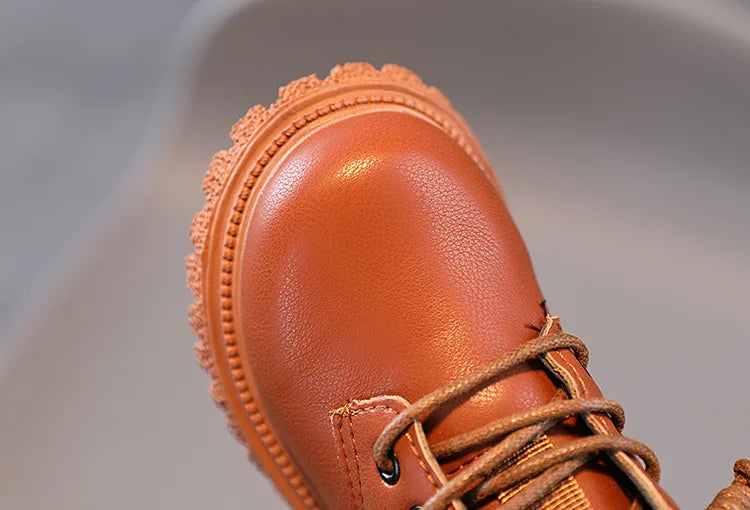 Spring Autumn Children Ankle Boots Classic Simple Black Boots for Girl Fashion Causal Kids Boots for Boys Leather Versatile Soft