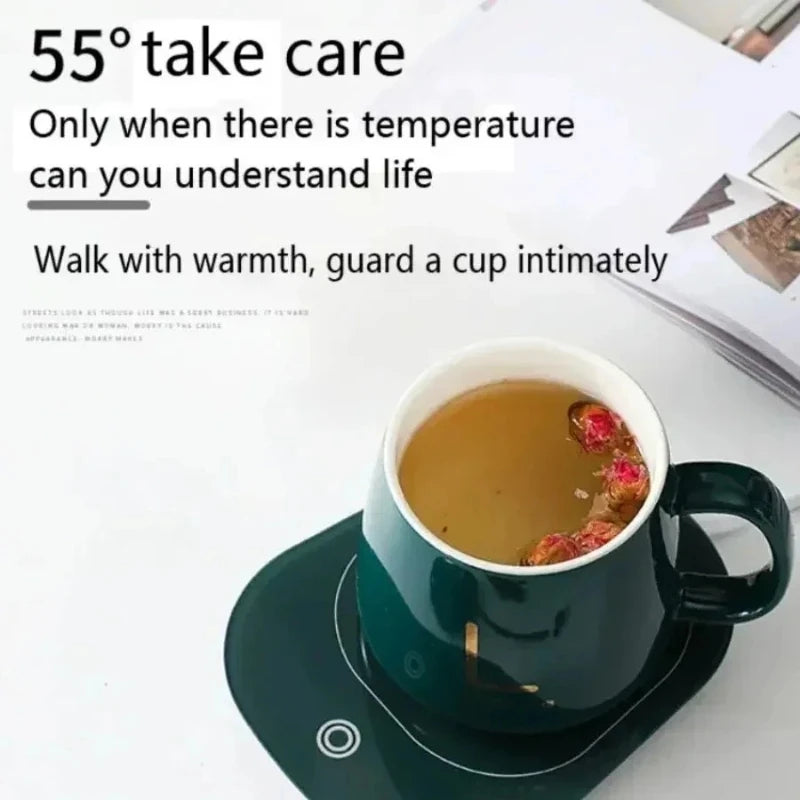 1. Winter Must-Have! Smart Self-Heating Mug 55°C Constant Warmth | Gift Box w/Spoon, Perfect for Camping & Gifts | Seasonal SALE