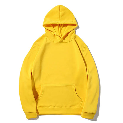 New Fashion Loose Hoodies For Men Spring and Autumn Casual Hooded Sweatshirt Men's Simple Tops Solid Color Thick Clothing Male