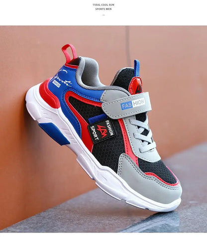 Children Casual Shoes for Boys Breathable Sneaker Summer Air Mesh Kids Hook & Loop Students School Shoe Size28-40
