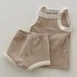 2025 New Baby Sleeveless Clothes Set Boy Girl Summer Thin Cotton Vest + Shorts 2pcs Suit Infant Outfits Toddler Breathable Set