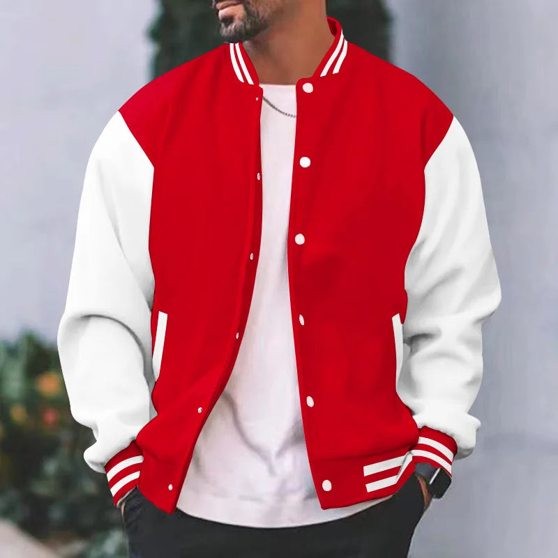 2025 New Loose Trendy Brand Baseball Jersey  Men Fashion Bomber Jacket Men's Casual Plus Size Tops Street Men's overcoat