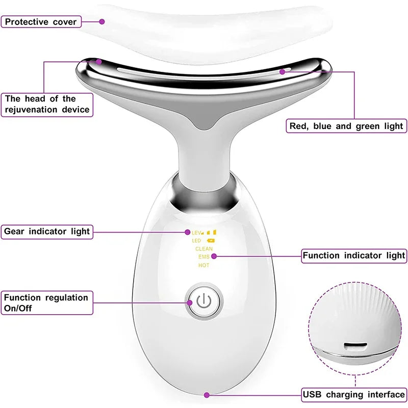 7 Modes Neck Face Lift Neck Beauty Device Slim Massager Face Lifting Tightening Facial Wrinkle Remover Face Care Beauty Machine