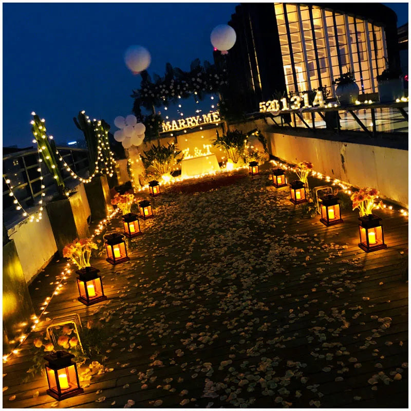 Solar LED Lights Outdoor Focus Floor Lanterns Panel Candle Terraza Indoor Hanging Balcony Birds Decoration Lighting For Garden