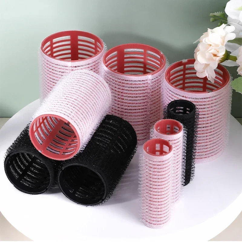 6pcs Hair Rollers Heatless Hair Curlers No Heat Hair Bangs Volume Self-adhesive Hook Curlers DIY Styling Tools & Accessories