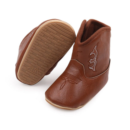 Baby Boots Made Of Soft PU and High-quality Cotton 2024 New Autumn and Winter Short Boots With Rubber Soles and Anti Slip Baby