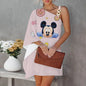 Disney Diagonal Collar One-Shoulder Party Dresses Minnie Mouse Dress Mickey Elegant Dresses for Women Evening Luxury Sexy Collar
