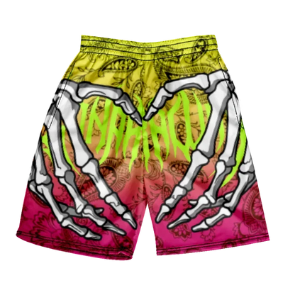 2025 Summer Classic Skull Beach Short Pants New Fashion Skeleton Hand Print Men Women Gym Shorts Quick Drying Trunks Ice Shorts