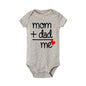 Mom Plus Dad Equals Me Baby Romper Clothes Boy Girl Newborn Bodysuit Toddler Infant Funny Cute Rompers Jumpsuit Outfits
