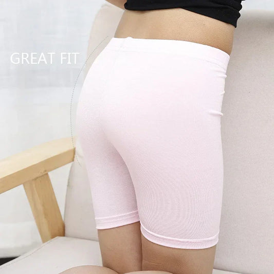 Summer Girls' Safety Shorts Soft Modal Candy Color Solid Color Kids' Leggings Casual Comfortable Underwear Girls Aged 3-12
