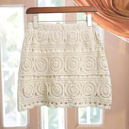 Women Crochet Skirt Comfortable Fashion Beach Skirt for Women Travel Beach