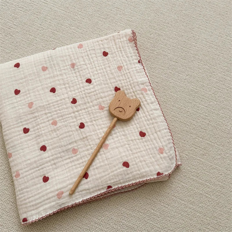 Newborn Baby Blanket For Boys Girls Baby Swaddle Wrap Floral Infant Receiving Blanket Bedding Crib Quilt Baby Stuff 100cm